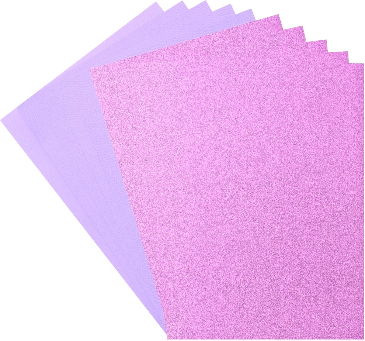 Florence Glitter papier en cardstock Set - A4 - 2x5 vellen - Lavendel