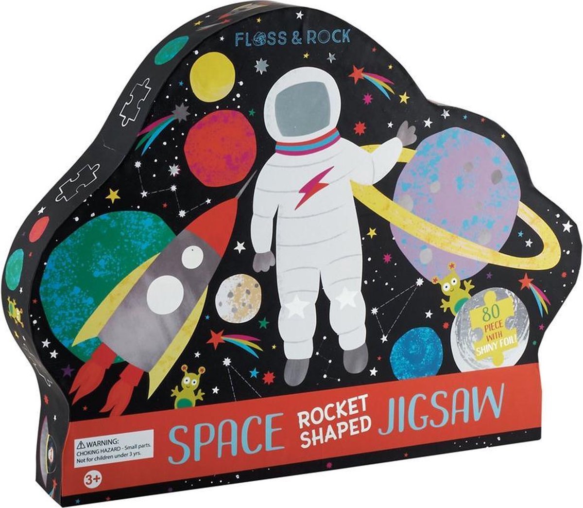 Floss & Rock Space - puzzel - 80 stukjes - 35 x 55 cm - Multi