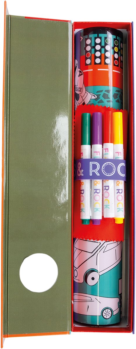 49P6075 - Floss&Rock - Autos Kleurplezier & Spelletjesmat