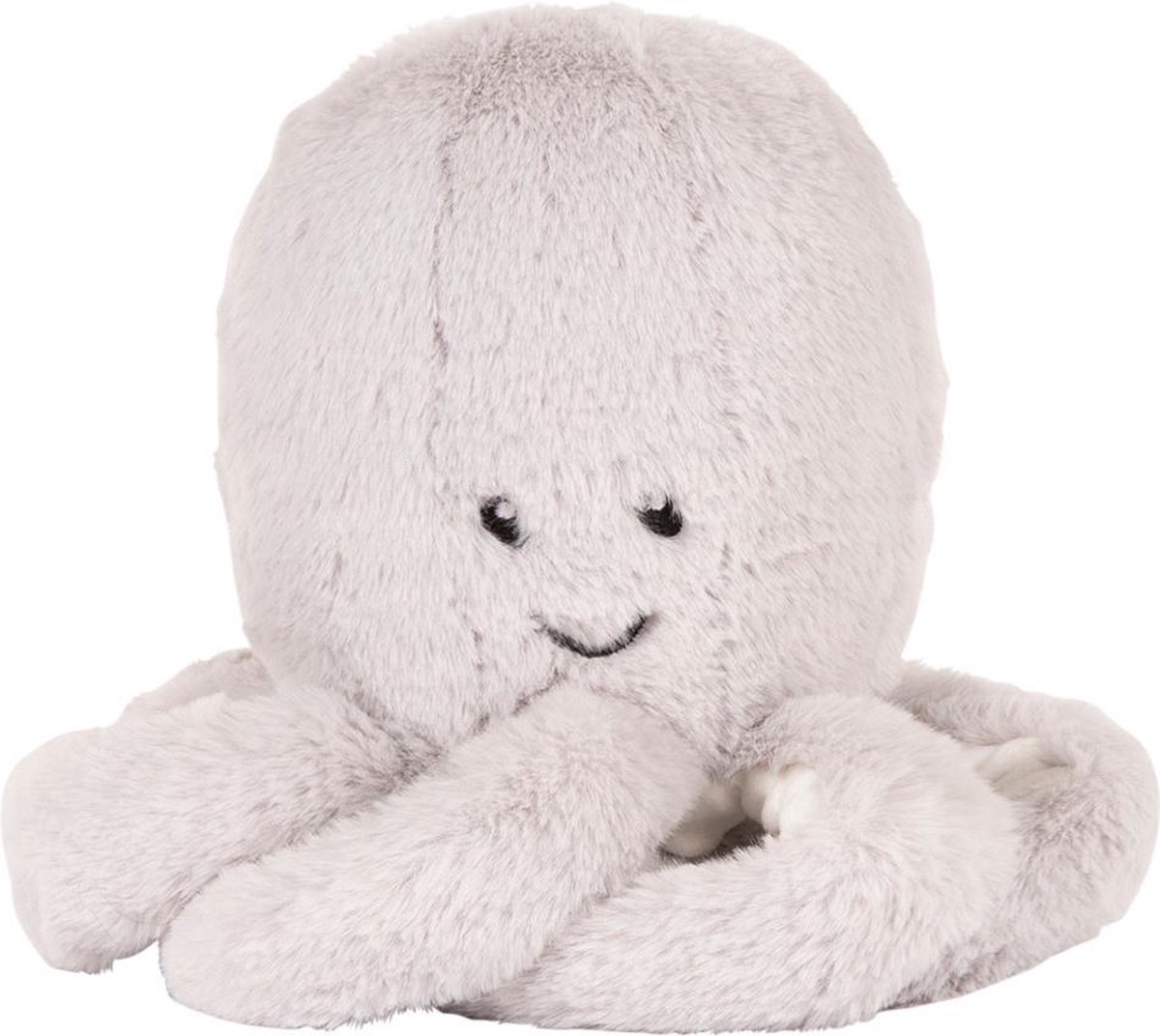Olly de octopus Hartslag knuffel met muziekdoos grijs
