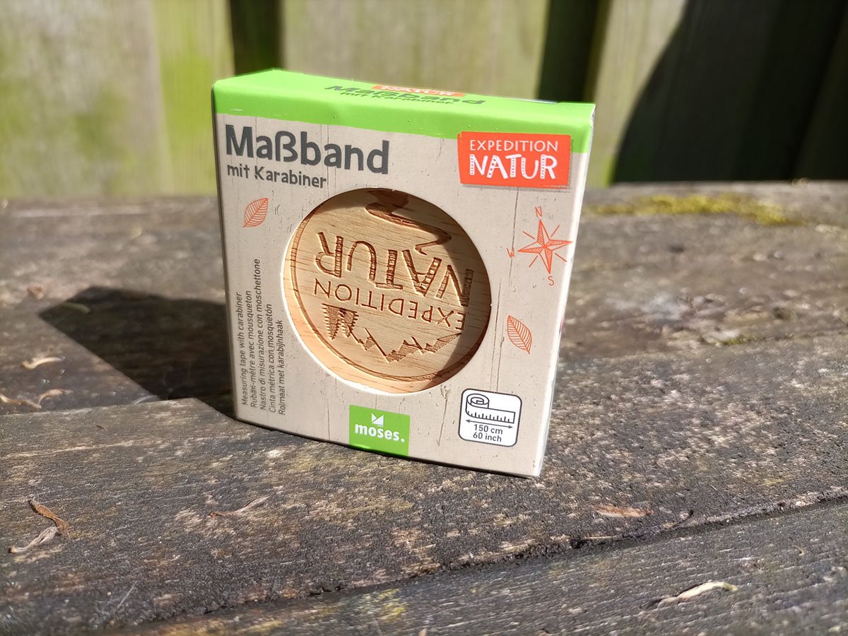 Floz Design houten rolmaat voor kinderen - meetlint - natuur ontdekspeelgoed - natuurspeelgoed