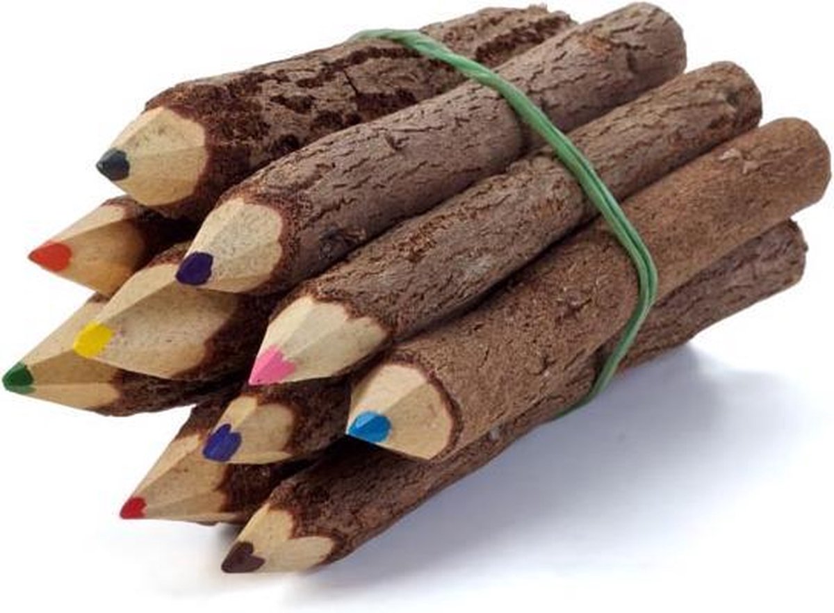 Floz Design kleurpotloden met schors - set van 10 - educatief schoencadeau