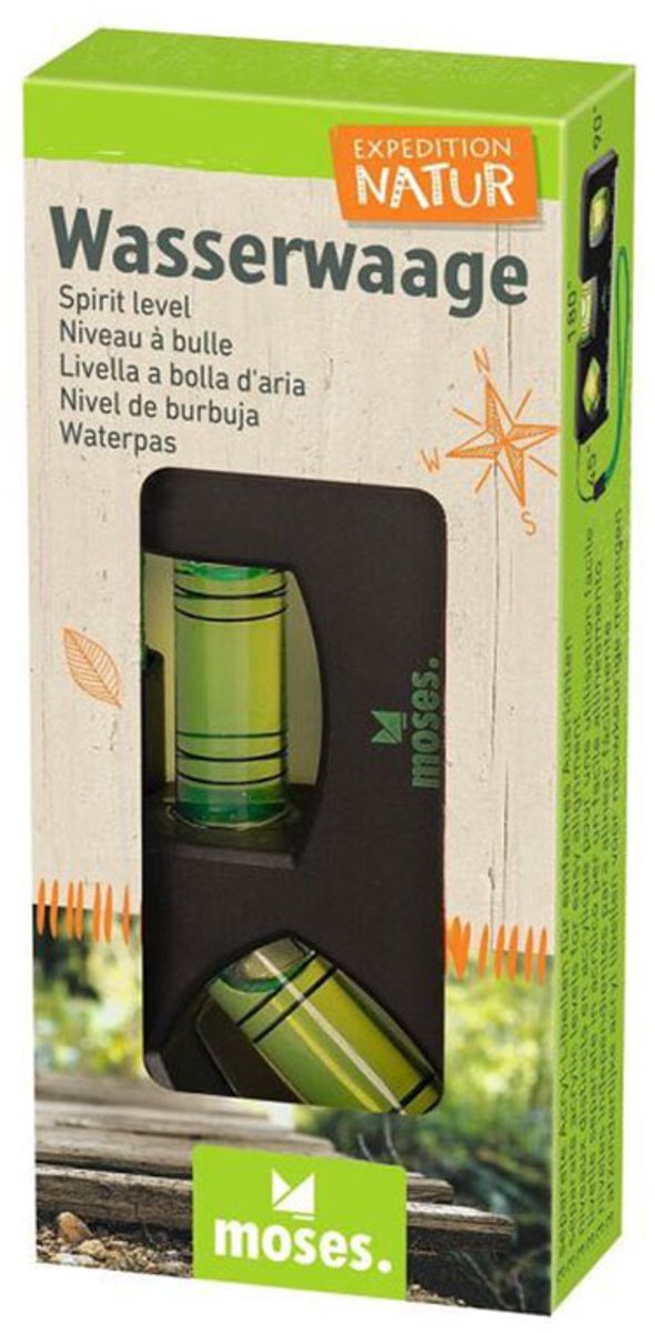 Floz Design natuurspeelgoed klein waterpas voor kinderen - met magnetische onderzijde - gaaf educatief cadeau om buiten te spelen!