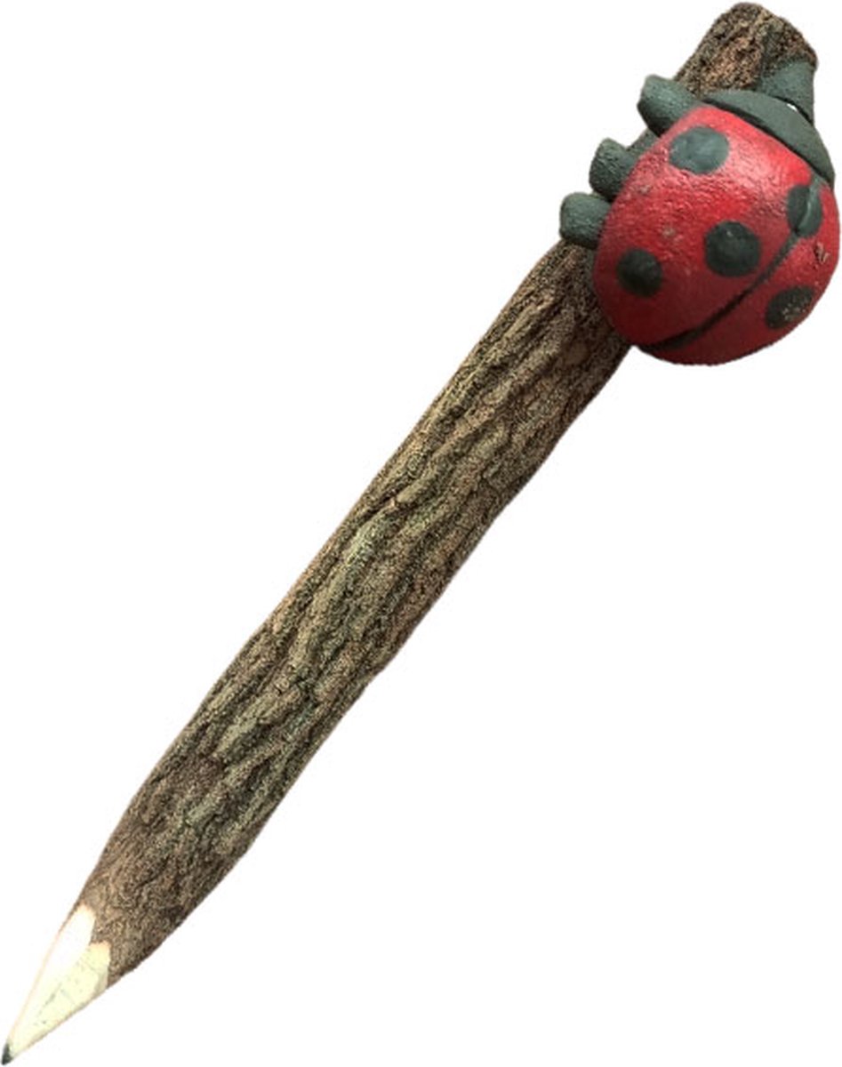 Floz Design potlood met dierenfiguur - potlood van tak met schors - potlood met dier - bestseller in schoencadeau - fairtrade