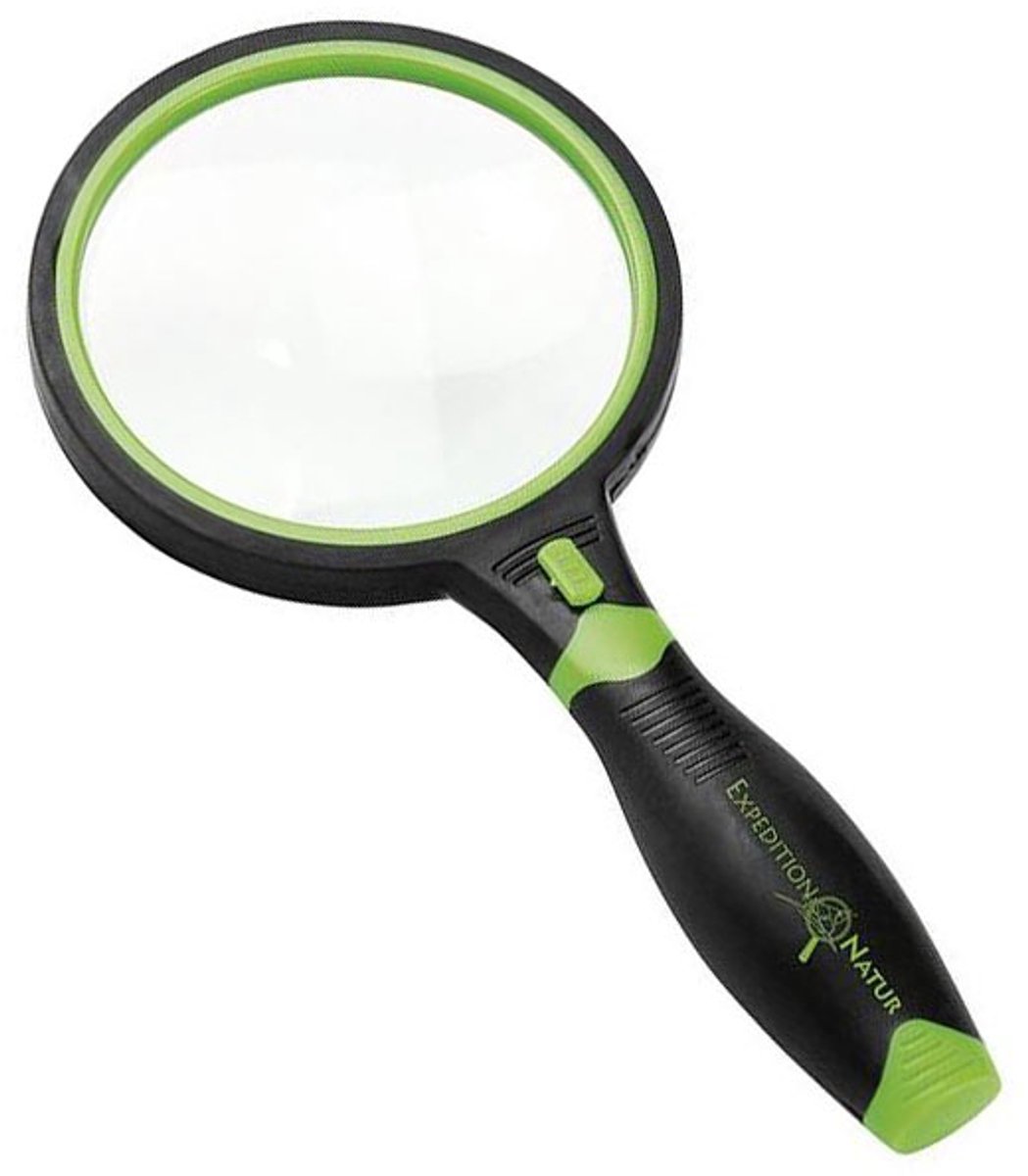 Floz Design vergrootglas voor kinderen - loep met verlichting - vergroot tot maar liefst 4 keer! - natuurspeelgoed STEM speelgoed