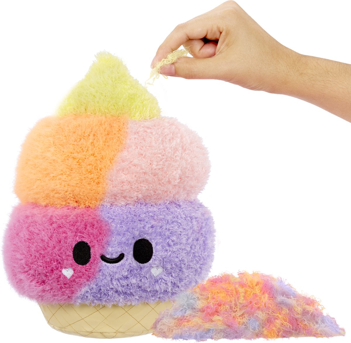 Fluffie Stuffiez Grote Plush - 30 cm - Ijsje - Pluk Knuffel