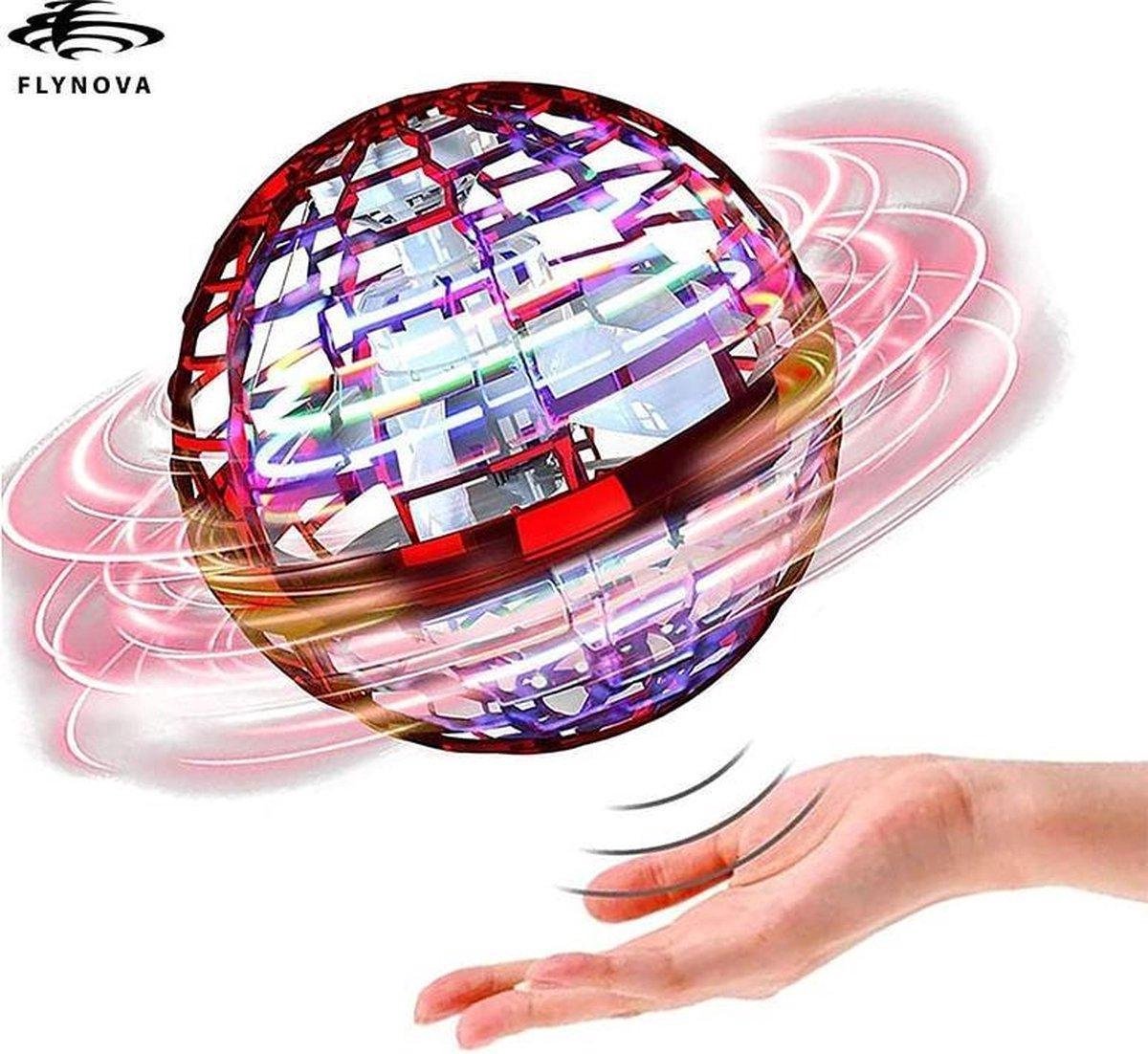 Flynova Pro Rood - Fidget Toy Boomerang Spinner - Magic Flying Ball - NEW UPGRADE 2021- ORIGINEEL FLYNOVA GEEN NAMAAK - Fidget Zintuiglijke speelgoed voor kinderen - Mini Drone bal met LED
