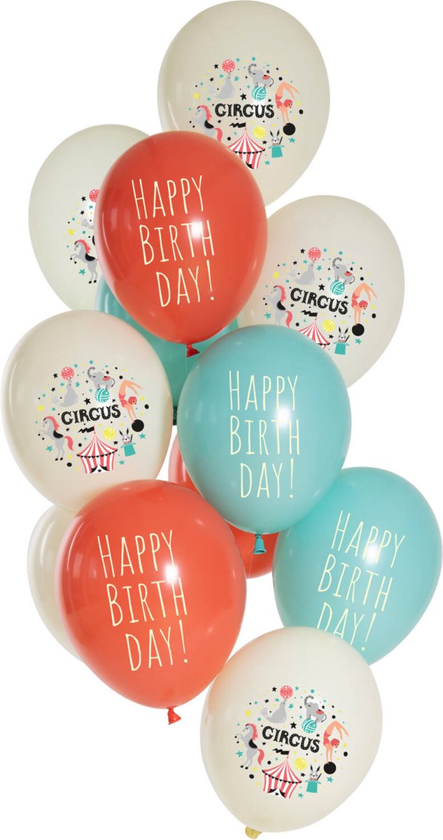 Folat - Ballonnen birthday circus (12 stuks)
