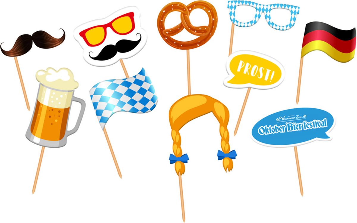 Photobooth Accessoires Oktober Bier Festival - 10 stuks