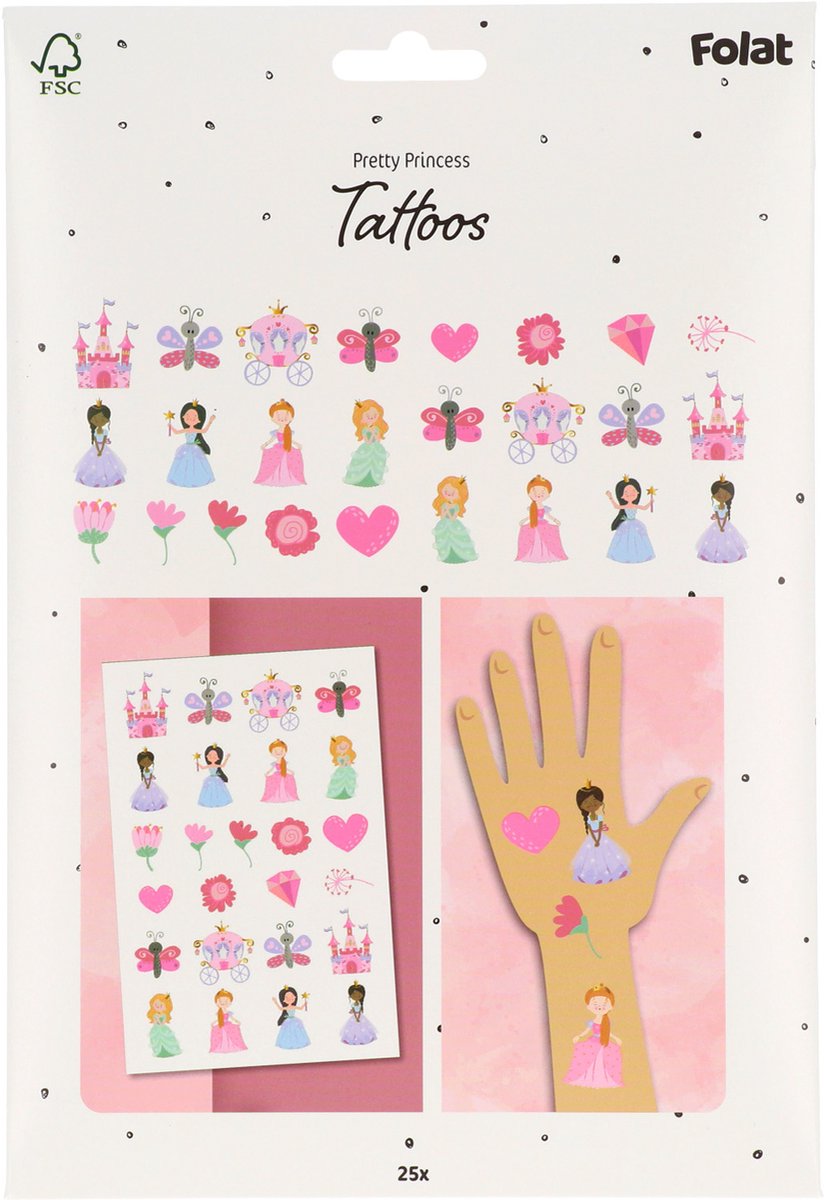 Tattoos - Pretty Princess - 6 stuks