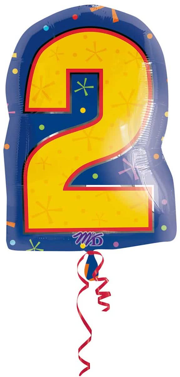 2 Jaar Cijferballon - 46 cm