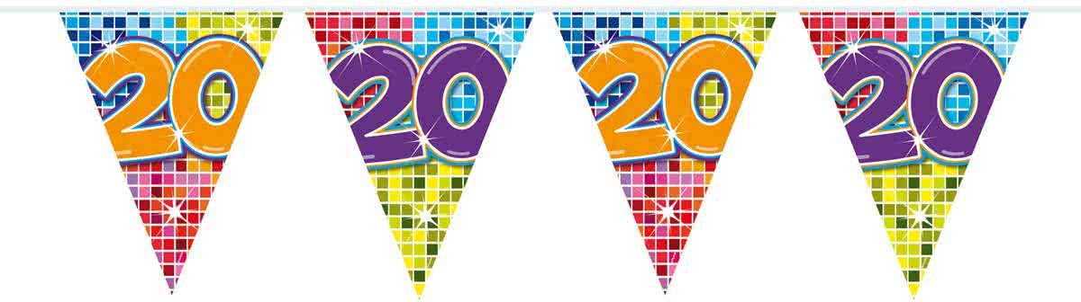 20 Jaar Mini   Birthday Blocks - 3 meter