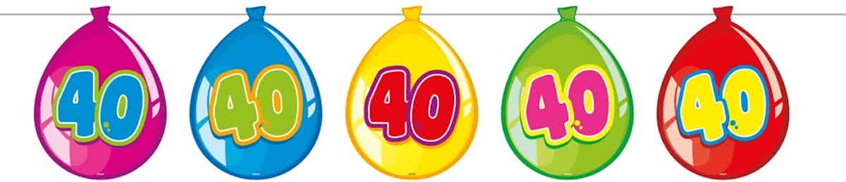 40 Jaar Birthday Ballonnen Slinger - 10 meter