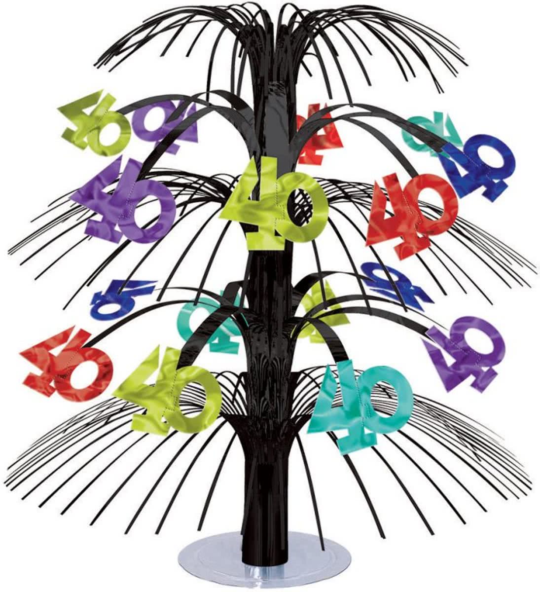 40 Jaar Tafeldecoratie Fontein Gekleurd