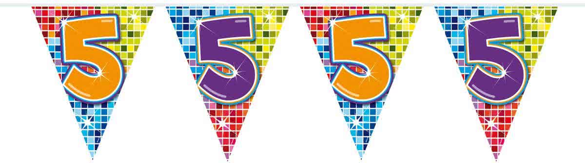 5 Jaar Mini   Birthday Blocks - 3 meter