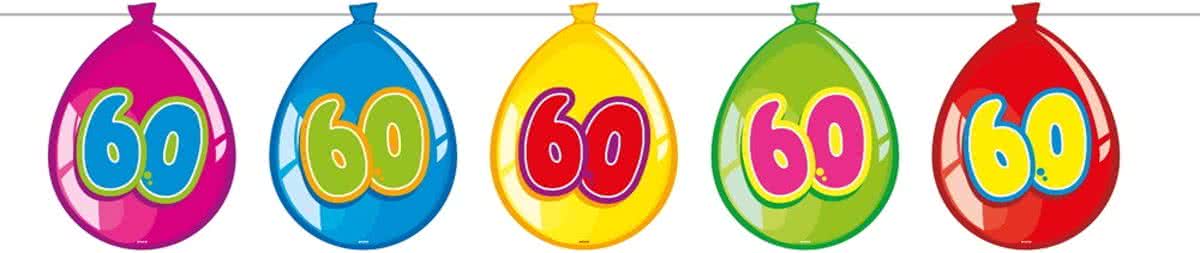 60 Jaar Birthday Ballonnen Slinger - 10 meter