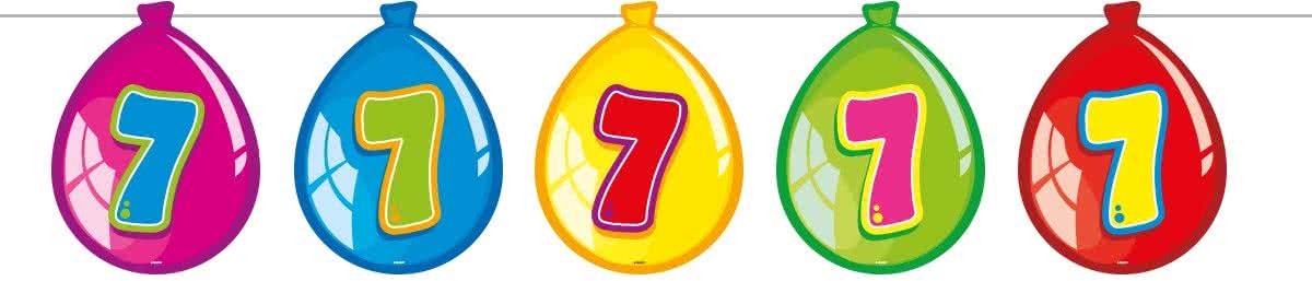 7 Jaar Birthday Ballonnen Slinger - 10 meter