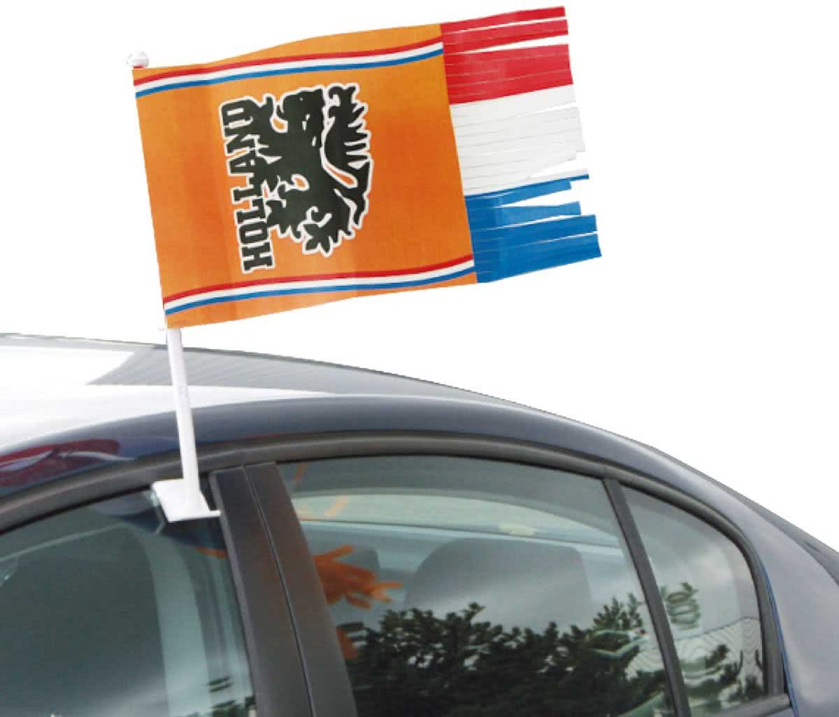 Autovlag oranjerwb franje30x35cm