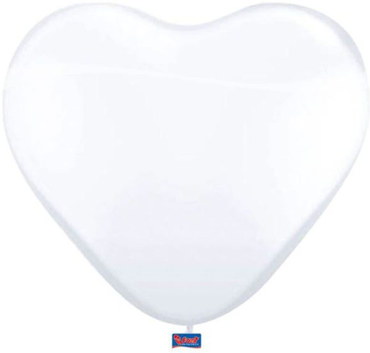 Ballon Hart Wit 30Cm 8 Stuks