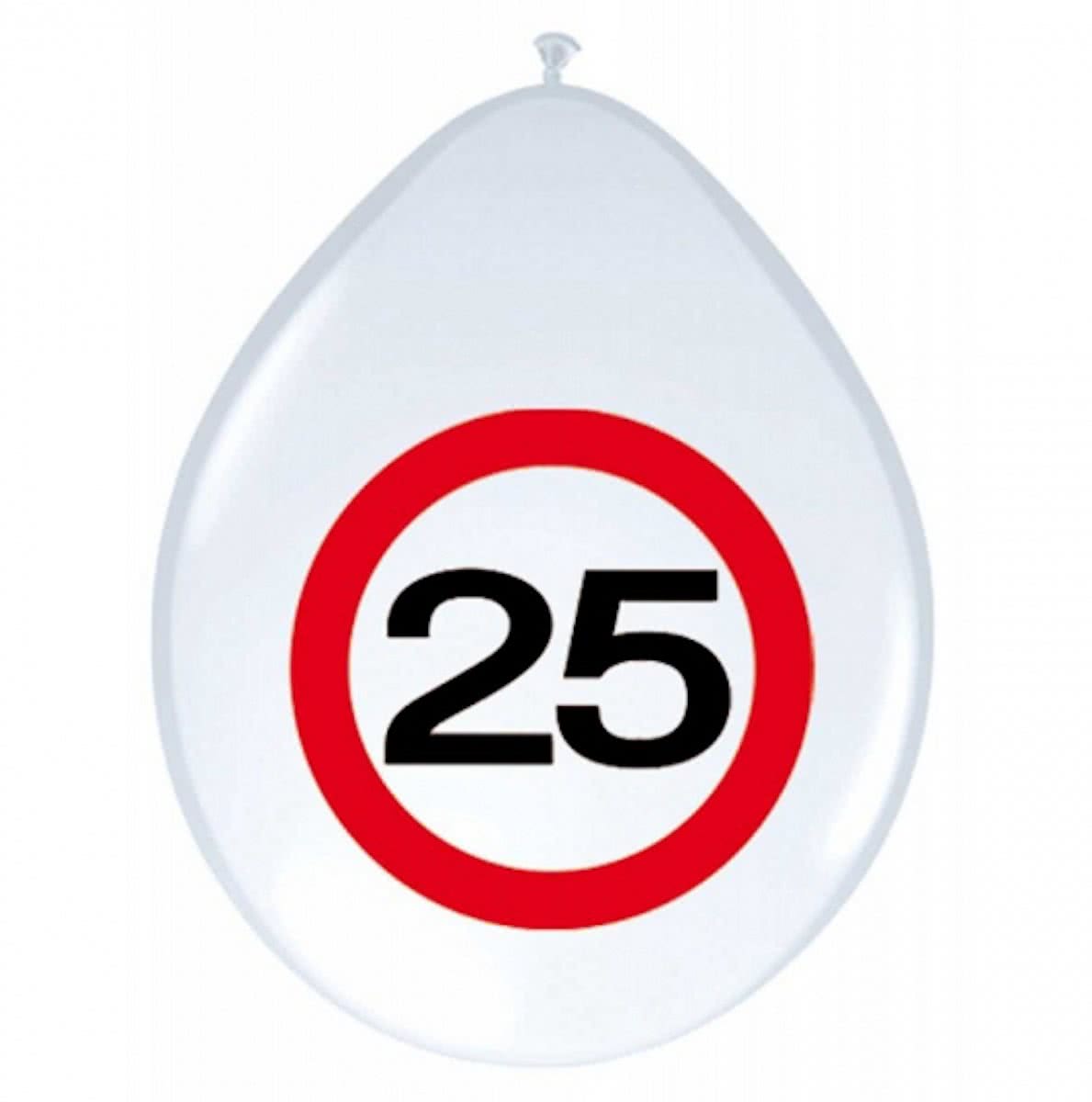 Ballonnen 25 jaar verkeersbord