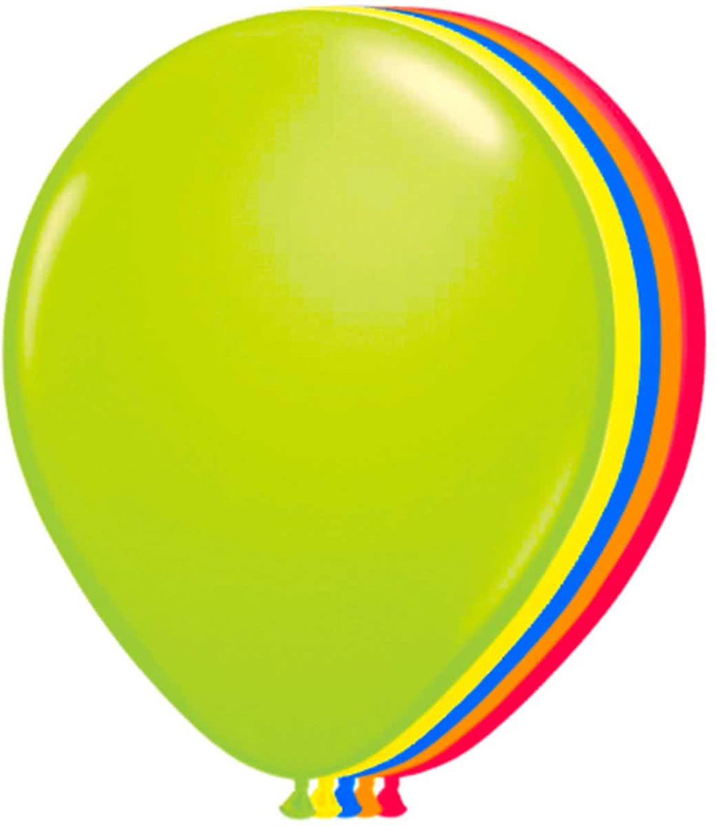 Ballonnen neon meerkleurig 25 cm - 8 stuks