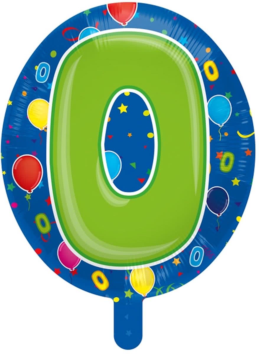 Cijfer 0 Folieballon - 56cm
