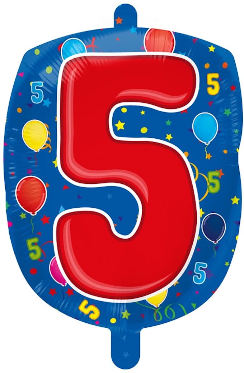 Cijfer 5 Folieballon 56cm