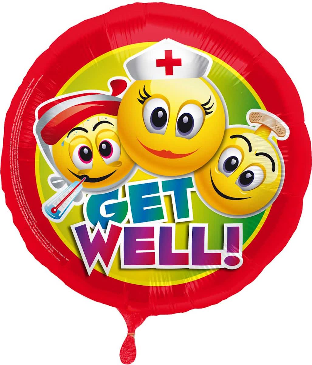 Get Well Soon Smiley Folieballon
