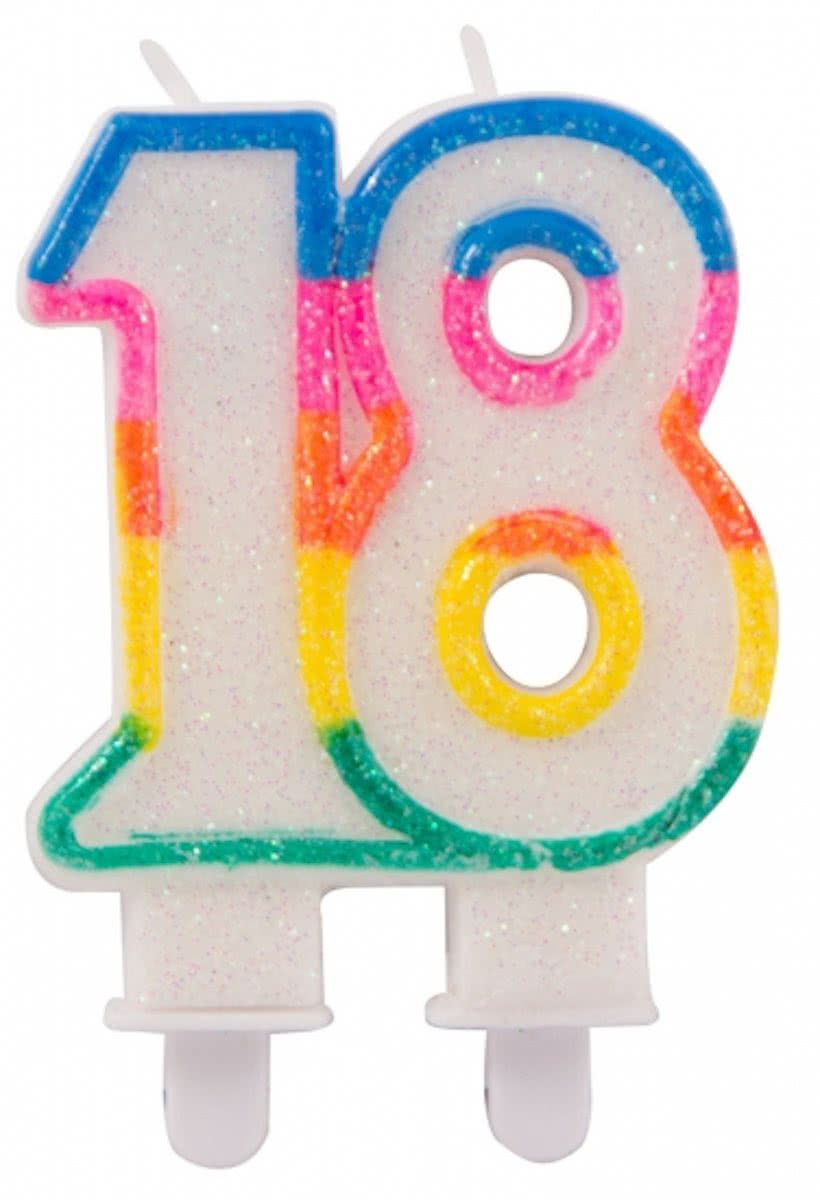 Glitter kaars 18 jaar