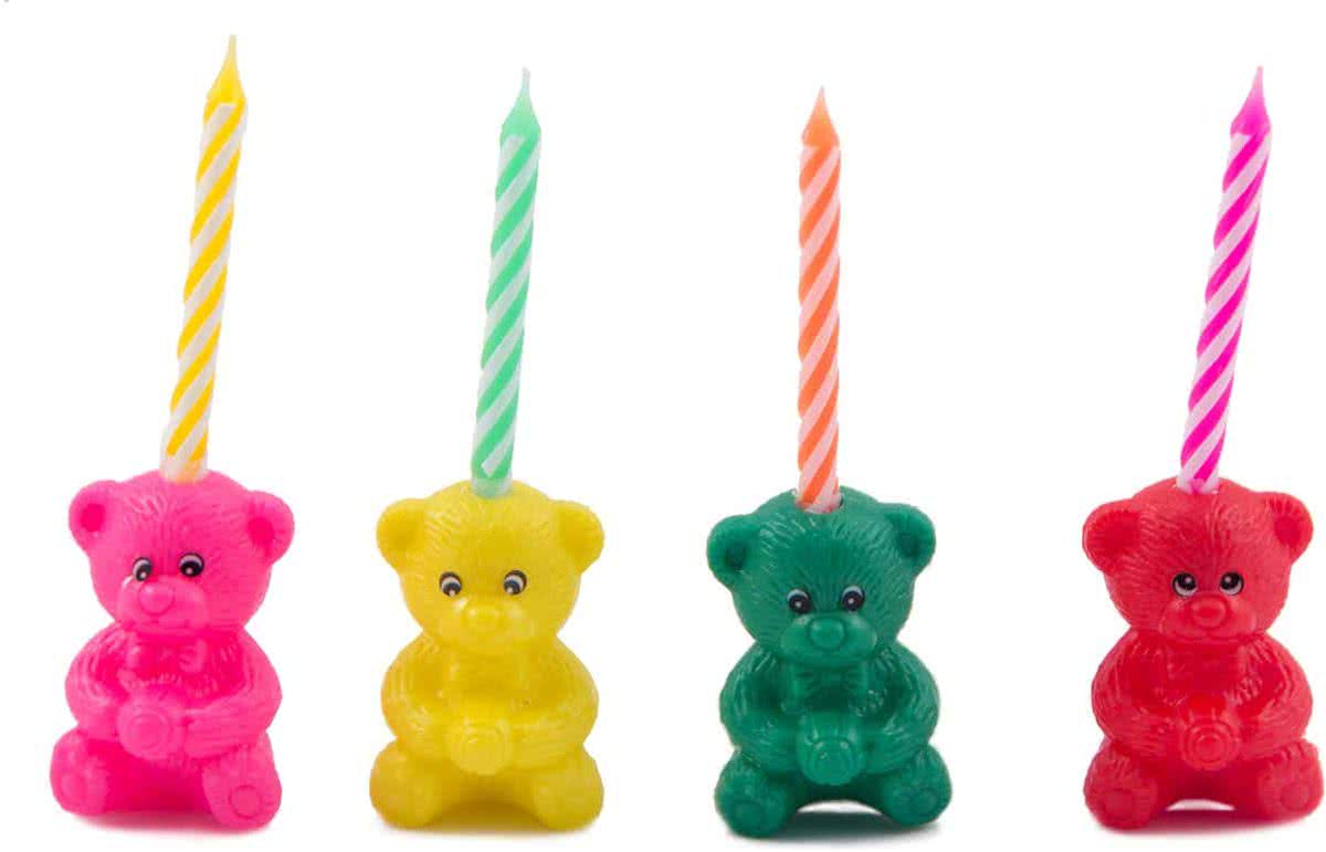 Kaarsjes met Houder Beer 8+4