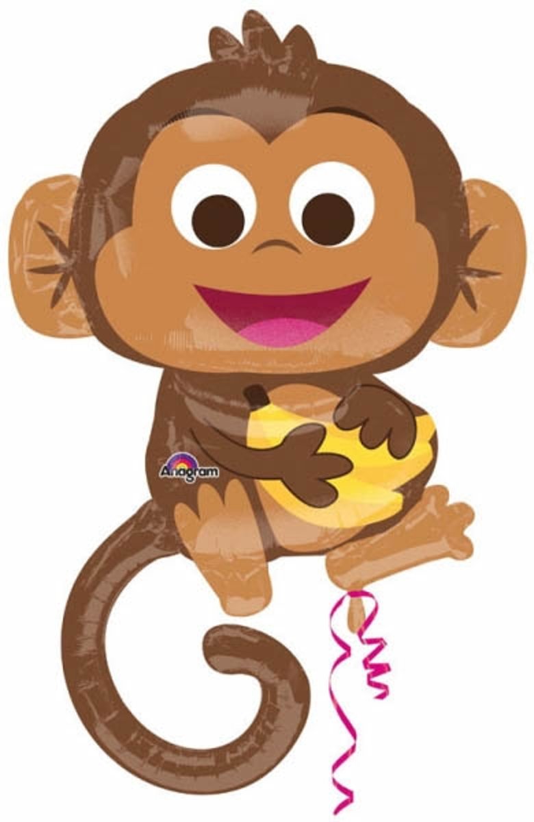 S/shape Happy Monkey 63x91cm
