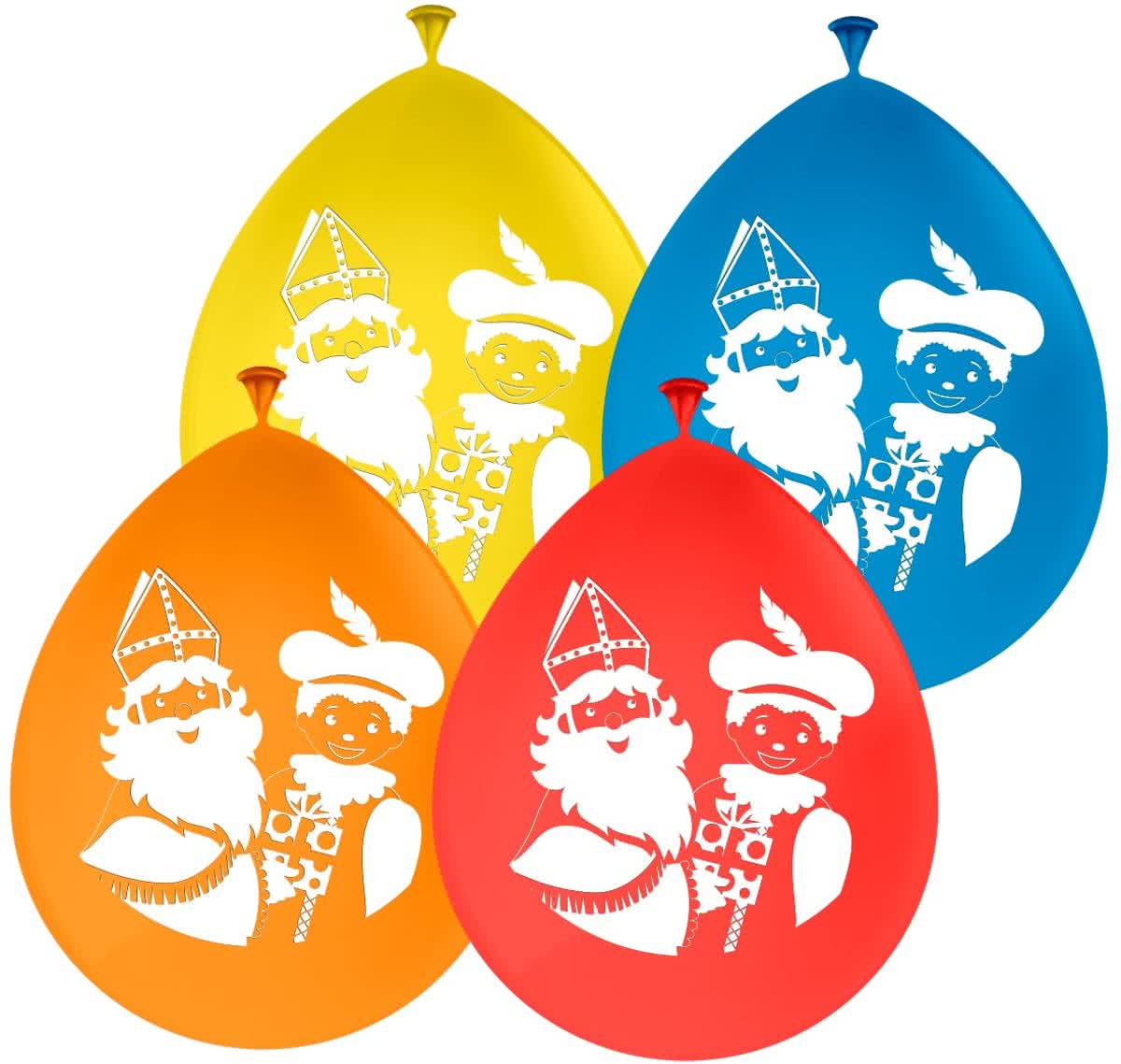 Sint en Piet Ballonnen 30cm - 8 stuks