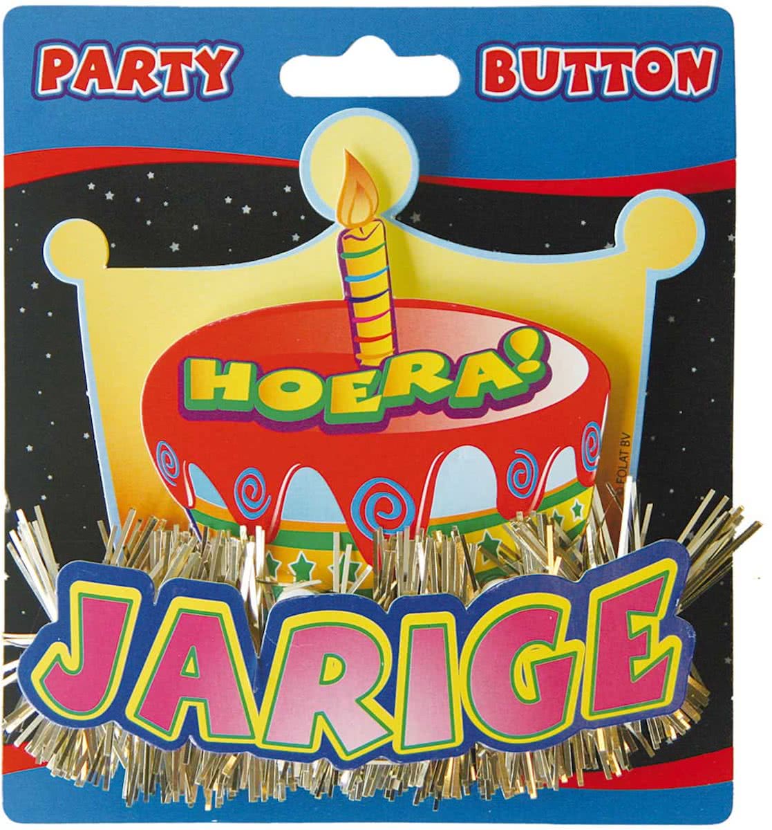 Vdm Button 3d ik ben jarig