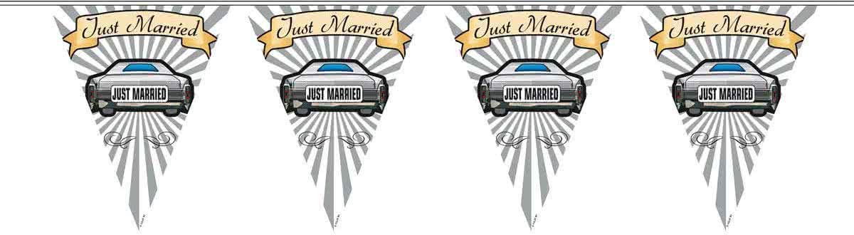 Vlaggenlijn Just Married 6mtr