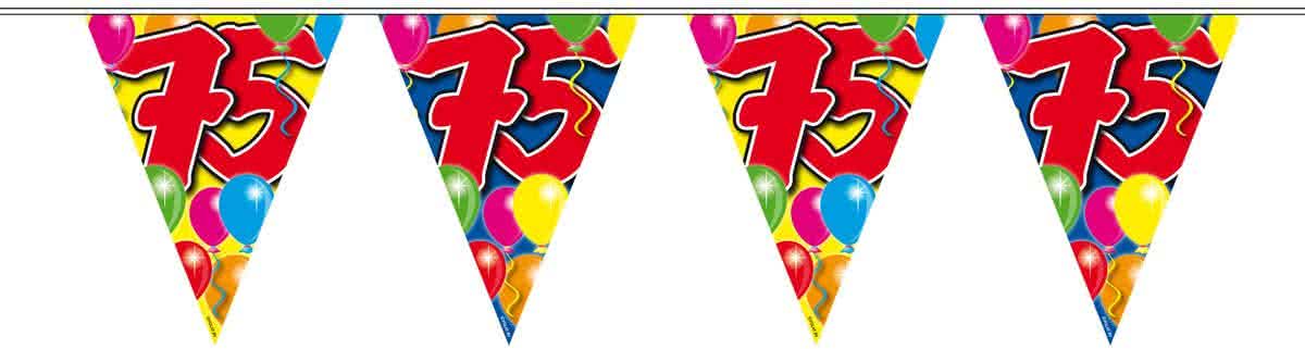 Vlaggenlijn balloons 75 jaar - 10 meter