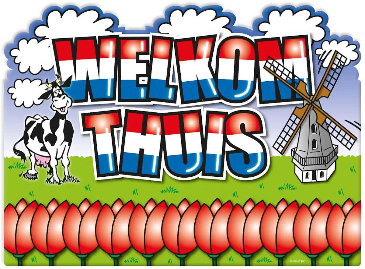 Welkom Thuis Deurbord - 47x34cm