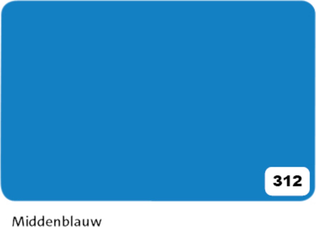 Etalagekarton folia 48x68cm 380gr nr312 middenblauw - 10 stuks