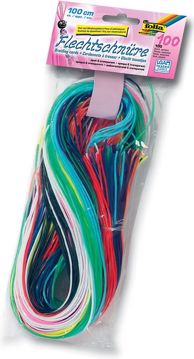 Scoubidoo-koord Folia 100stuks assorti - 20 stuks