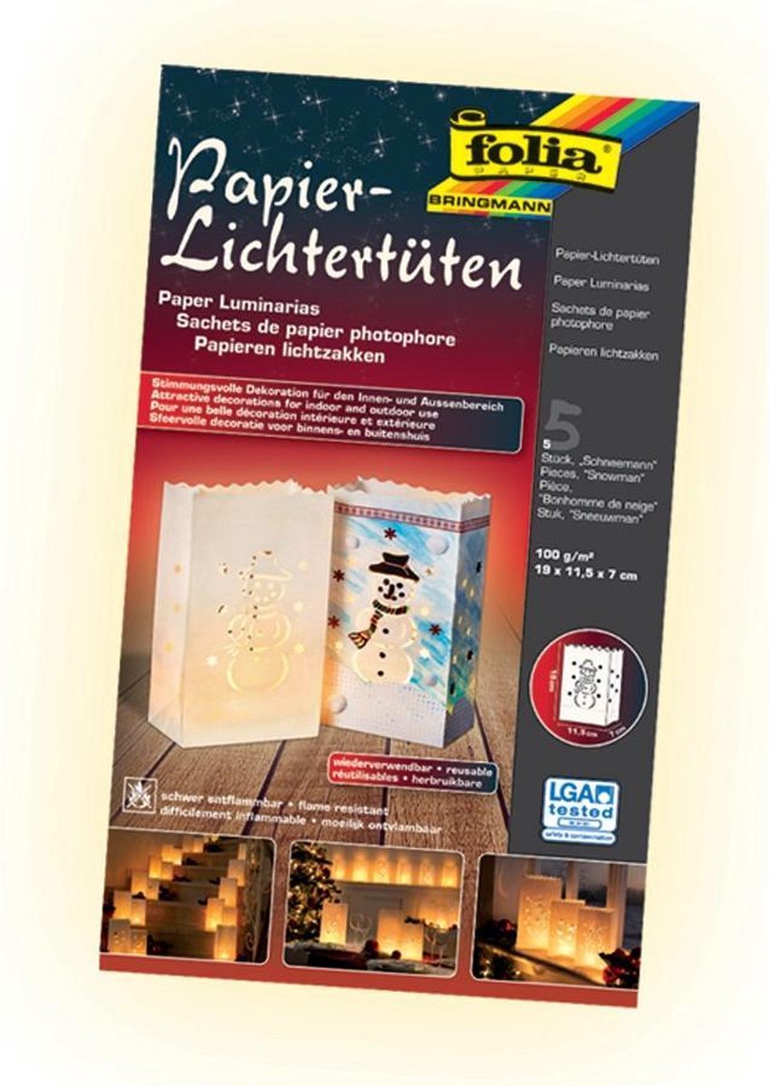 Licht papieren zakken 