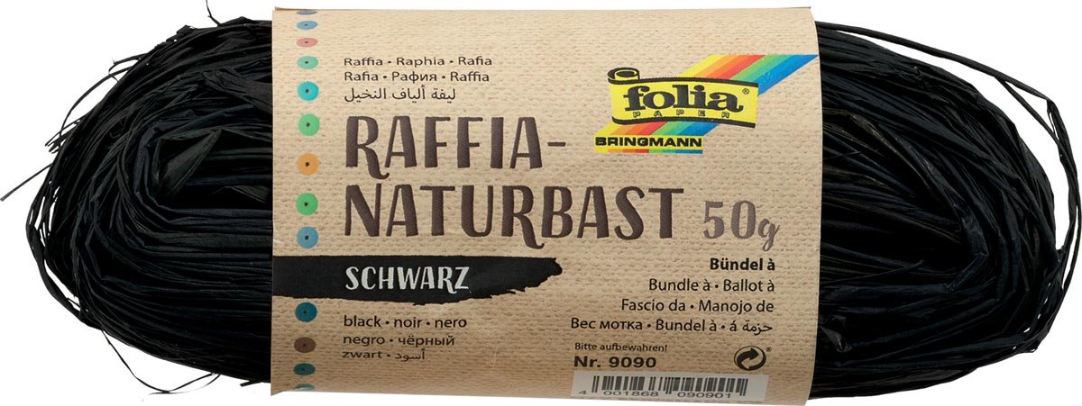 Raffia Folia 50gr. zwart -