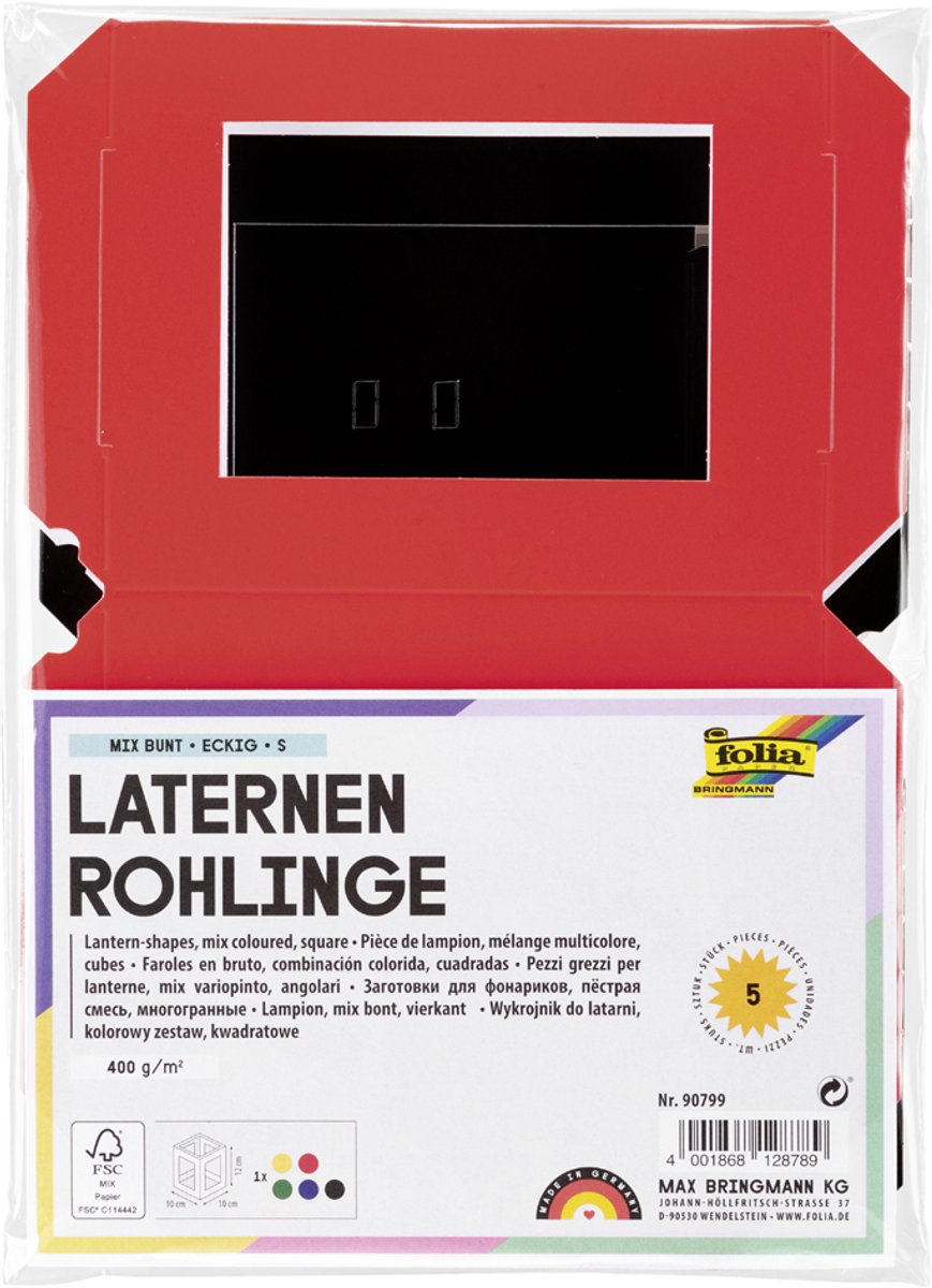 Vierkante gelamineerde laternavellen, gemengde kleuren