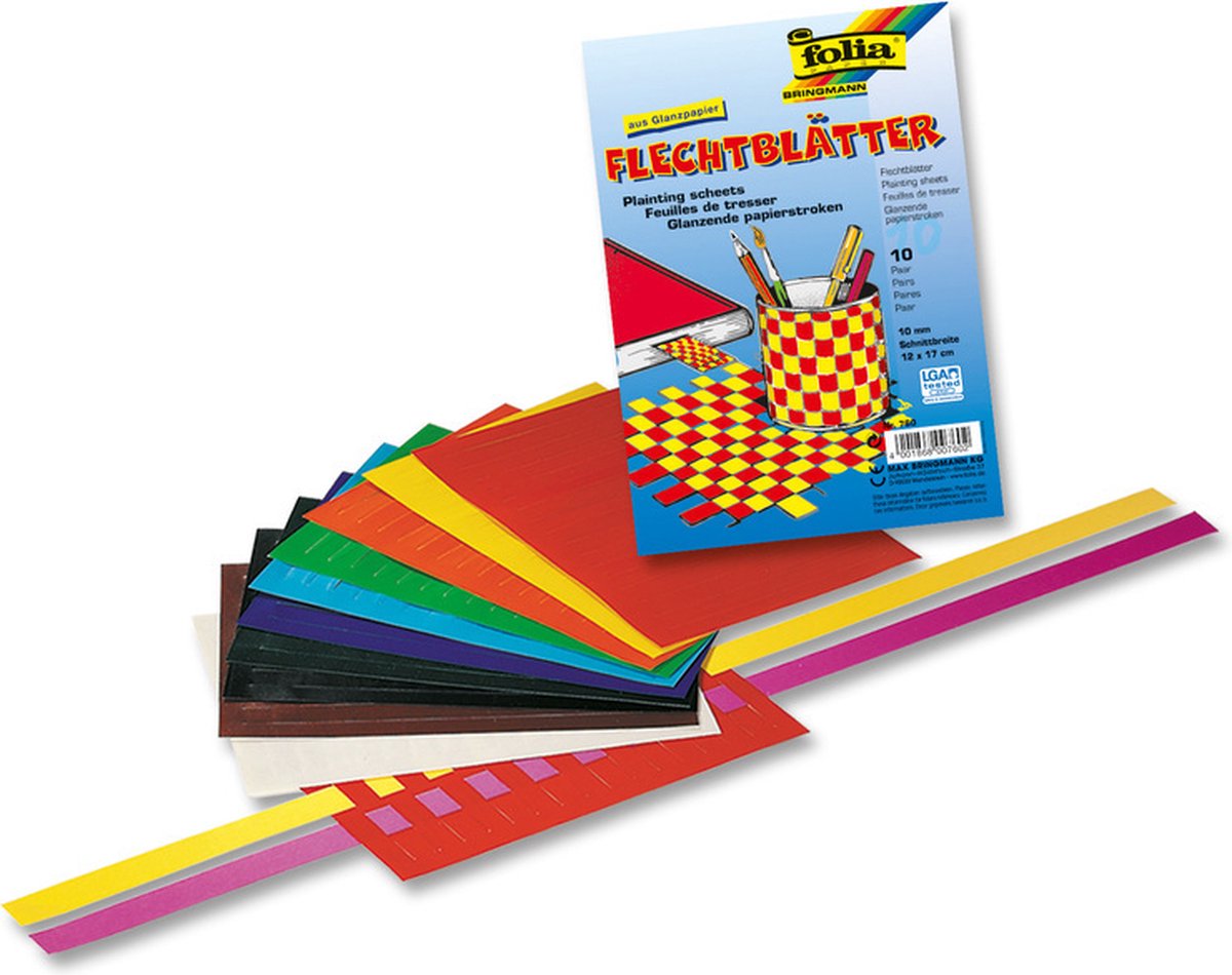 Vlecht blaadjes Folia 12x17cm - 10 paar van 10mm breed