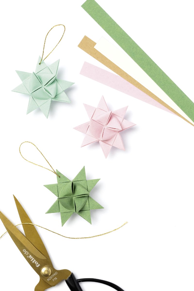 Vouwtjesstroken winterthema voor mini sterren