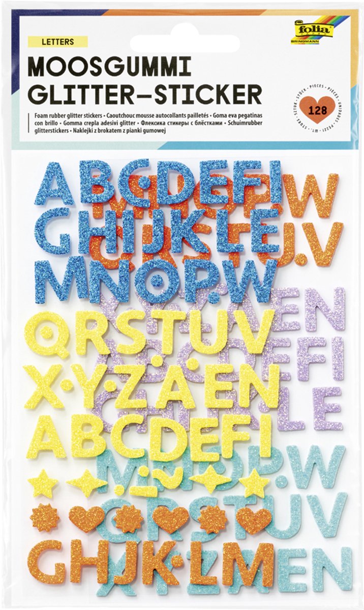folia Foam Glitter Stickers LETTERS