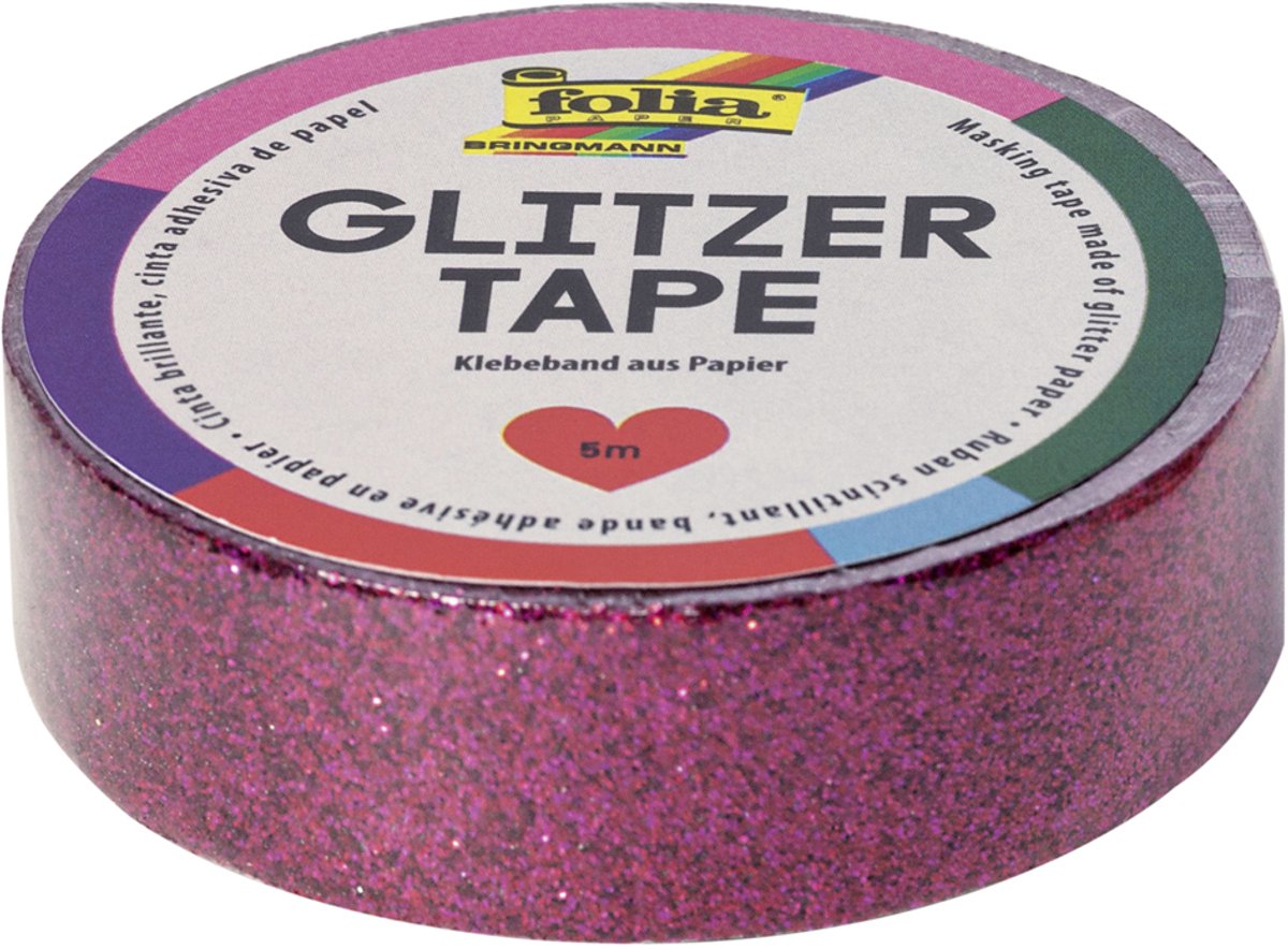 folia deco plakband glittertape, 15 mm x 5 m, goud