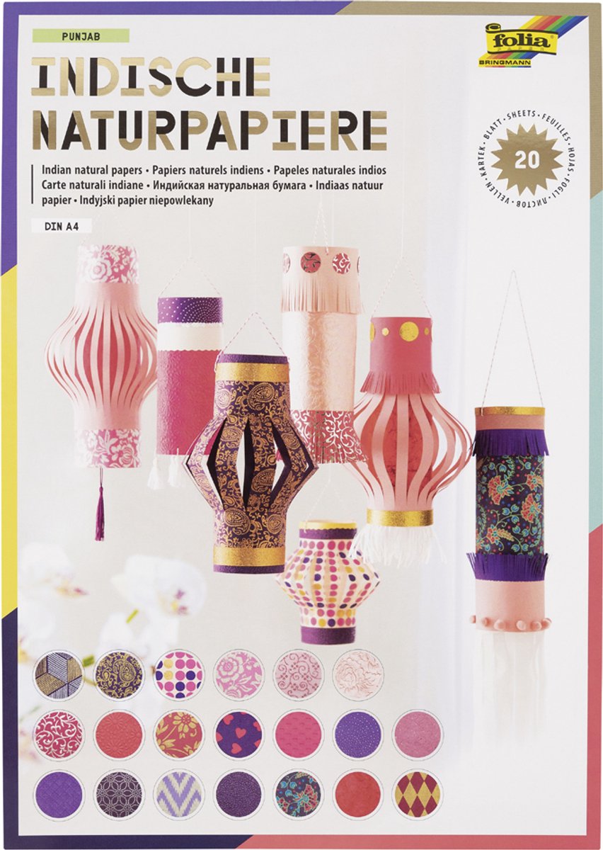 folia natuurpapierblok PUNJAB, DIN A4, 20 vel