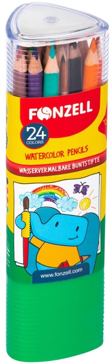 Fonzell Aquarel Potloden - Verschillende Kleuren - 3.3 mm - 24 Stuks