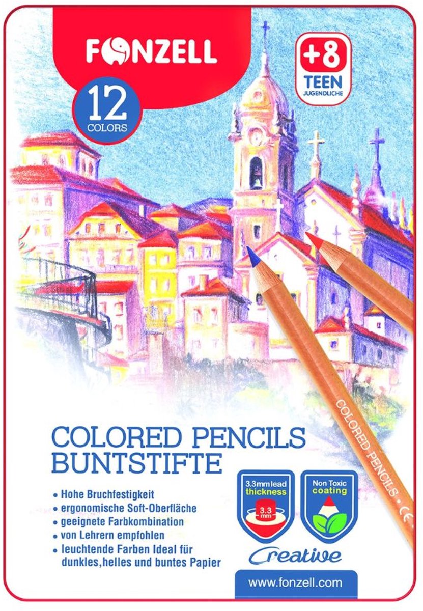 Fonzell Kleurpotloden - 3.3mm - 12 stuks