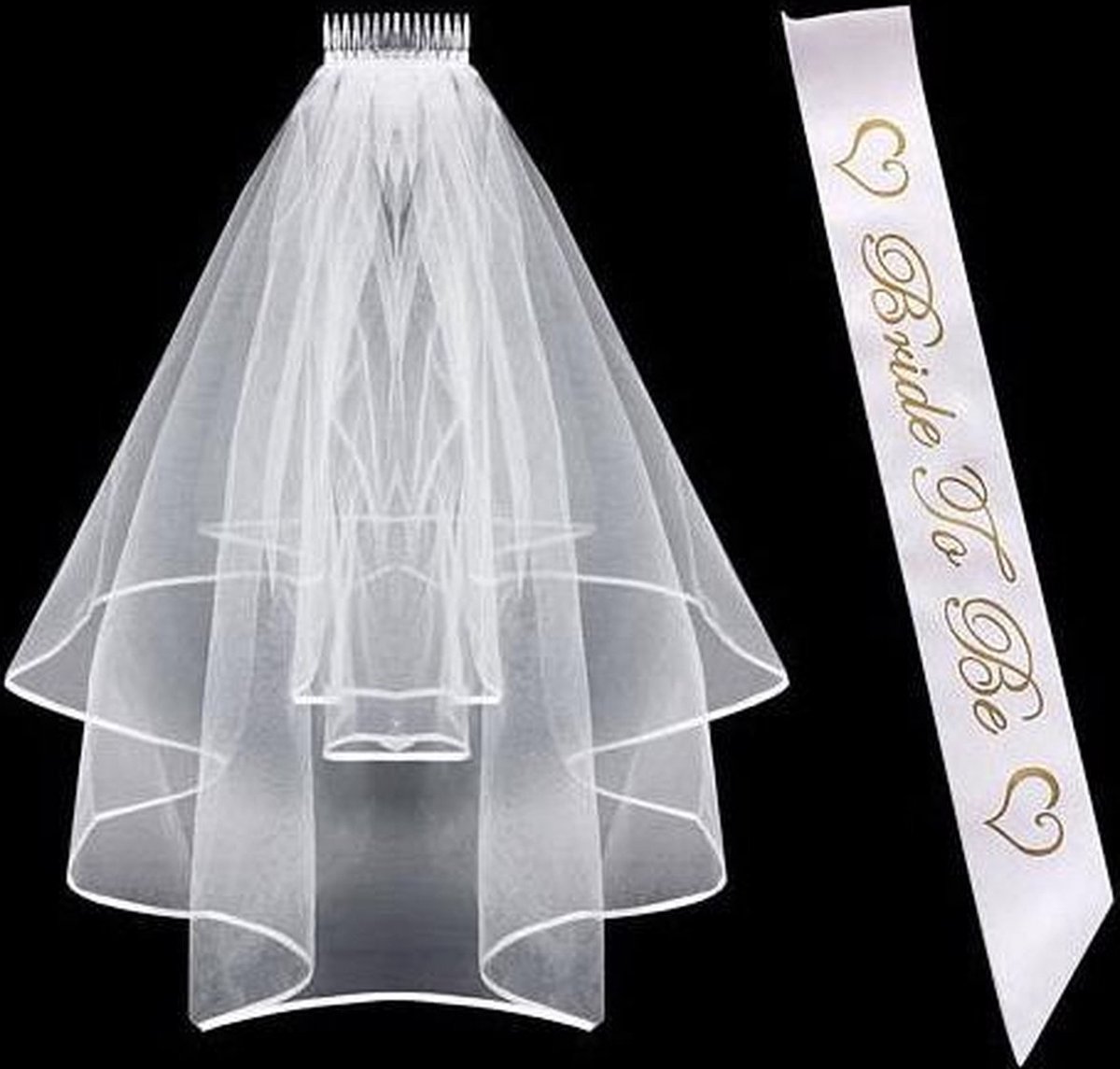 ForDig Bride to be set - Vrijgezellenfeest Vrouw Accessoire - Sjerp Sluier