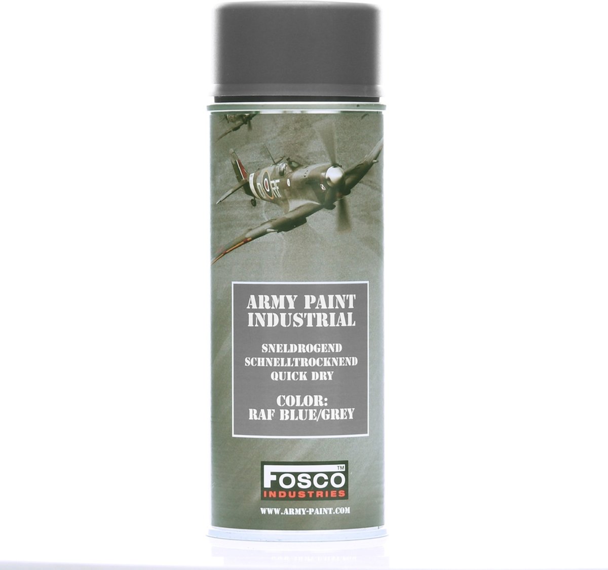 Fosco spuitbus legerverf 400ml Raf Blue